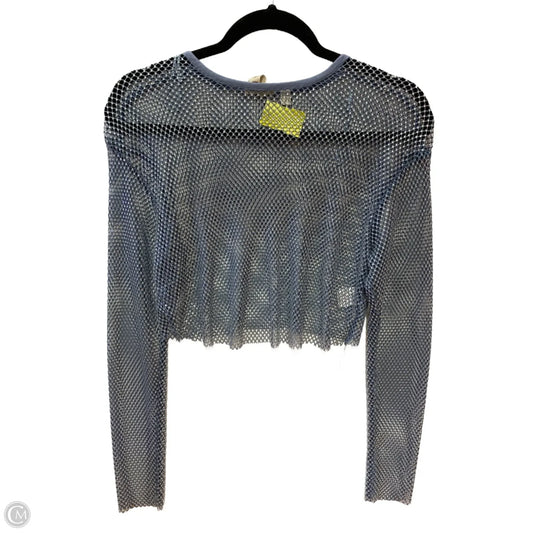Top Long Sleeve By Dolan Left Coast In Blue & Silver, Size: Xs