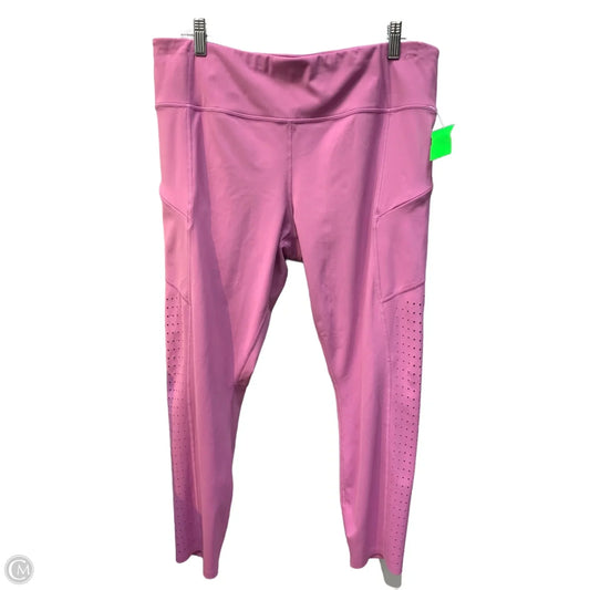 Athletic Leggings By Athleta In Pink, Size: Xl