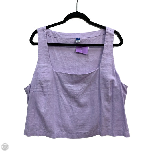 Top Sleeveless By Old Navy In Purple, Size: 2x