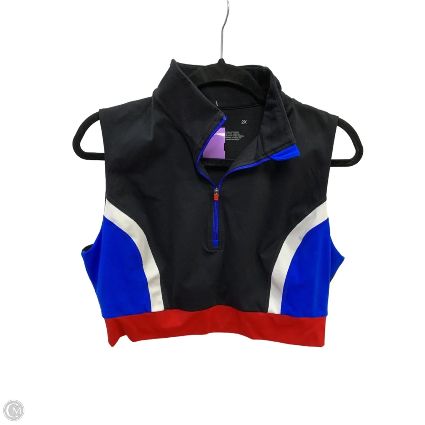 Athletic Bra By Clothes Mentor In Black, Size: 2x