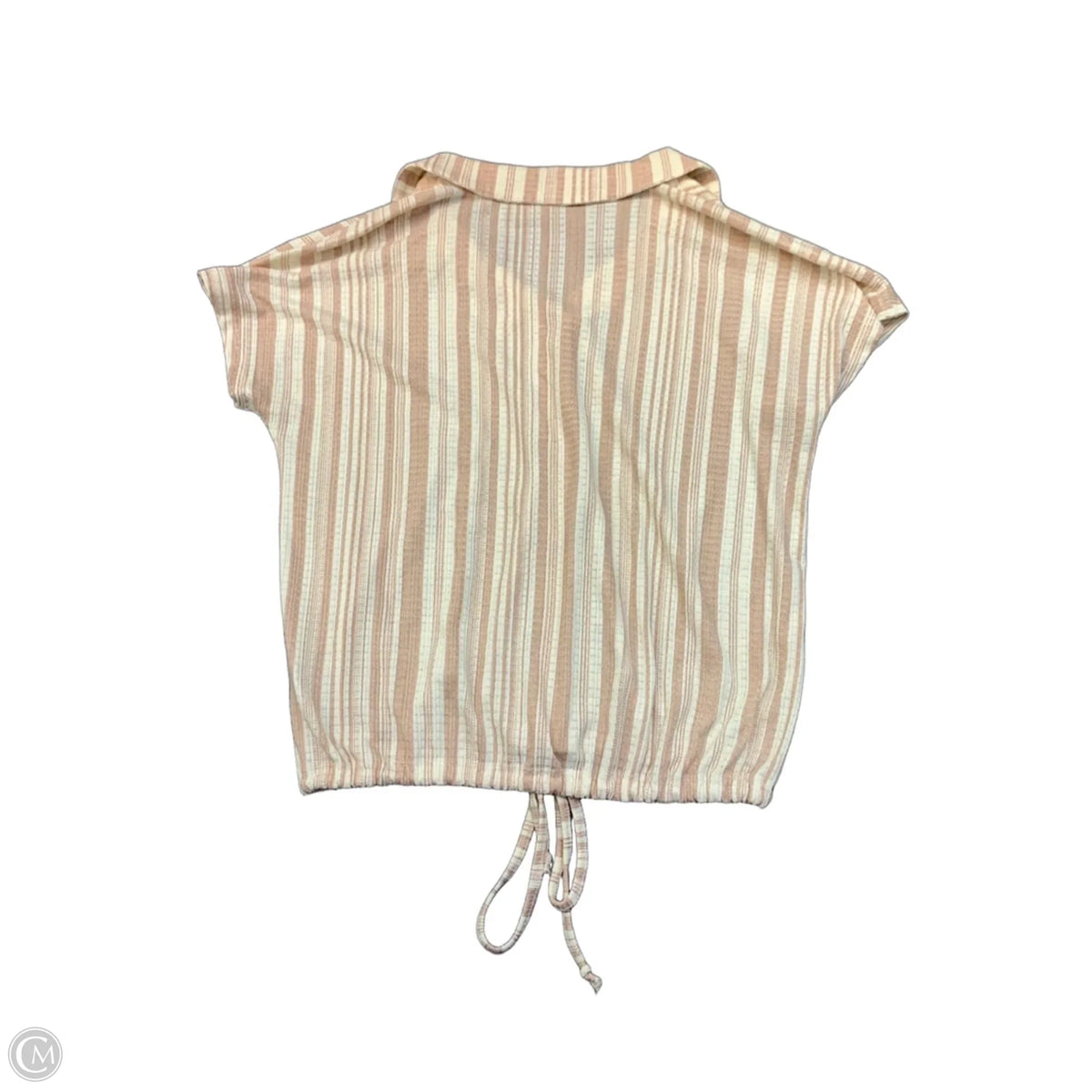 Top Short Sleeve By Fred David In Striped Pattern, Size: M
