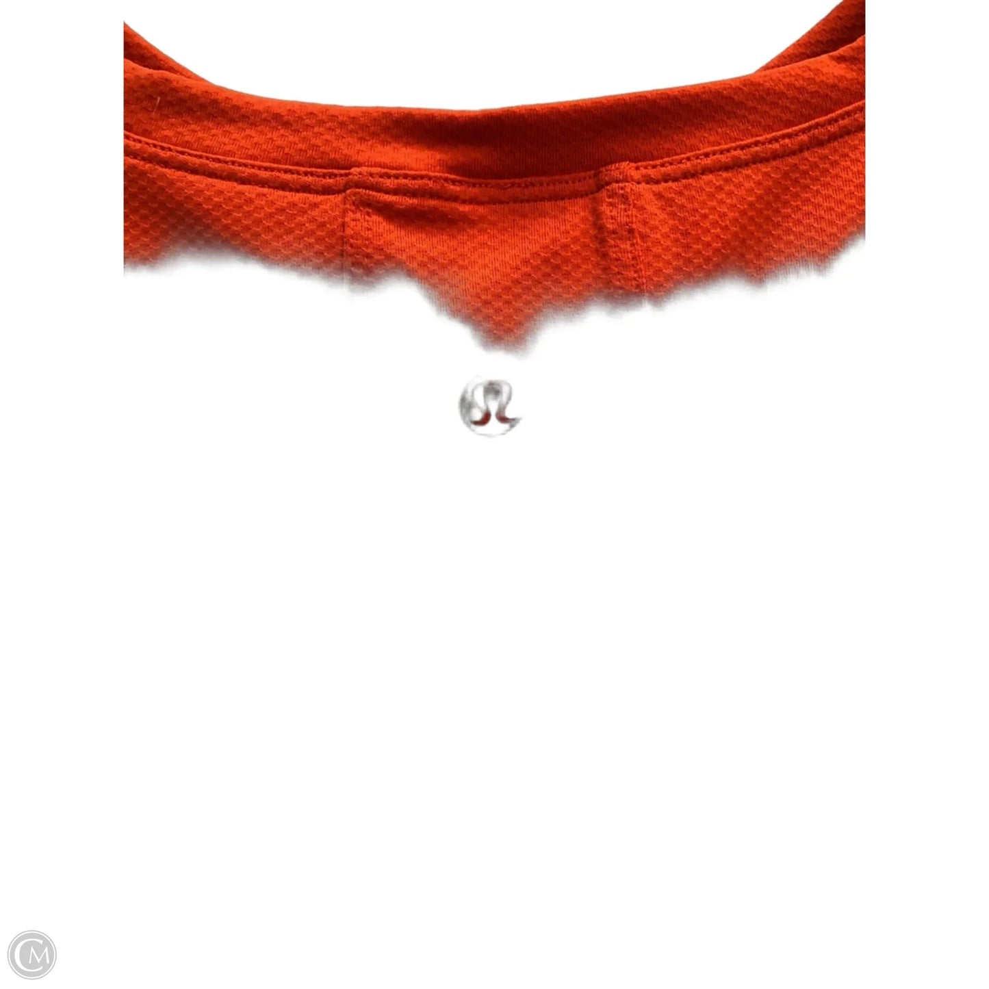 Athletic Top Long Sleeve Collar By Lululemon In Orange, Size: L