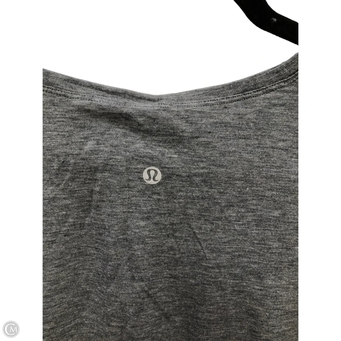 Athletic Top Short Sleeve By Lululemon In Grey, Size: L