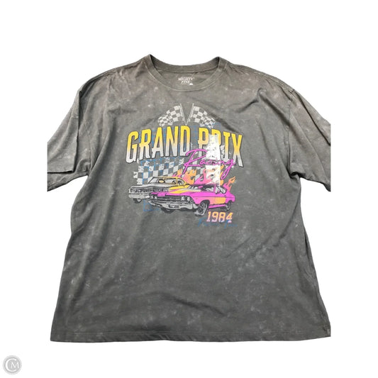 Top Short Sleeve By Mighty Fine In Grey, Size: Xl