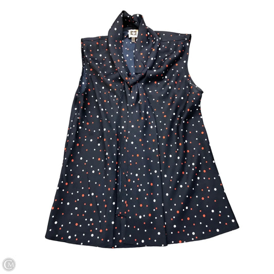 Blouse Sleeveless By Anne Klein In Blue & Orange, Size: 10
