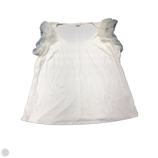 Top Short Sleeve By Cato In White, Size: 3x