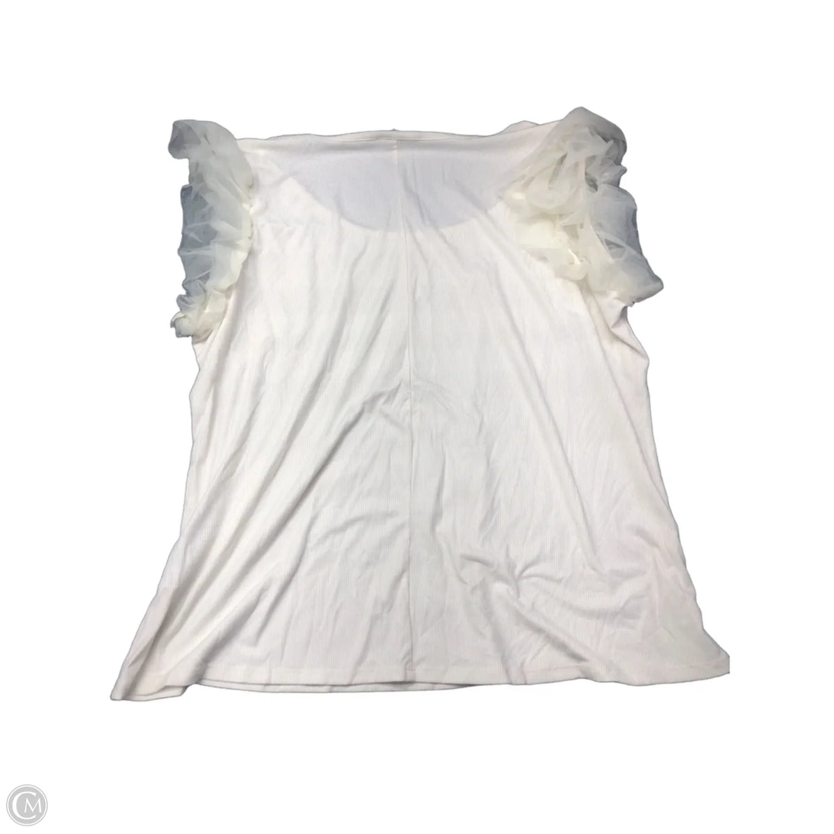 Top Short Sleeve By Cato In White, Size: 3x