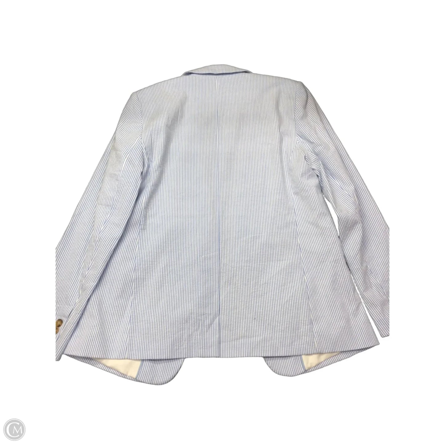 Blazer By Loft In Blue & White, Size: 10