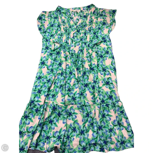 Dress Casual Midi By She + Sky In Blue & Green, Size: 2x