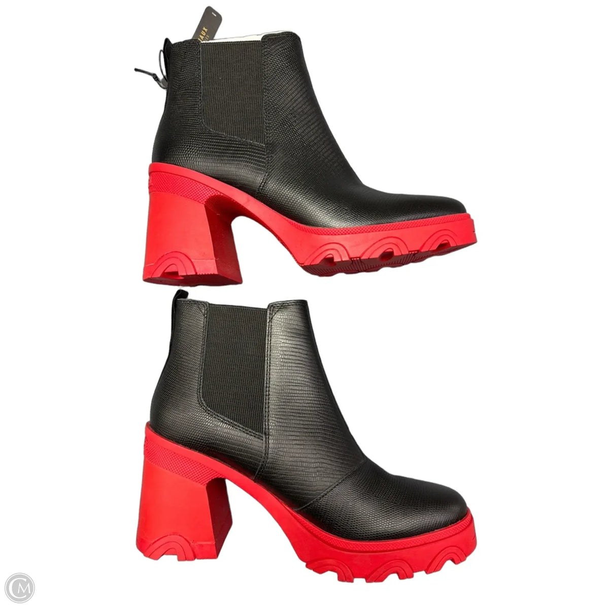 Boots Ankle Heels By Sorel In Black & Red, Size: 11