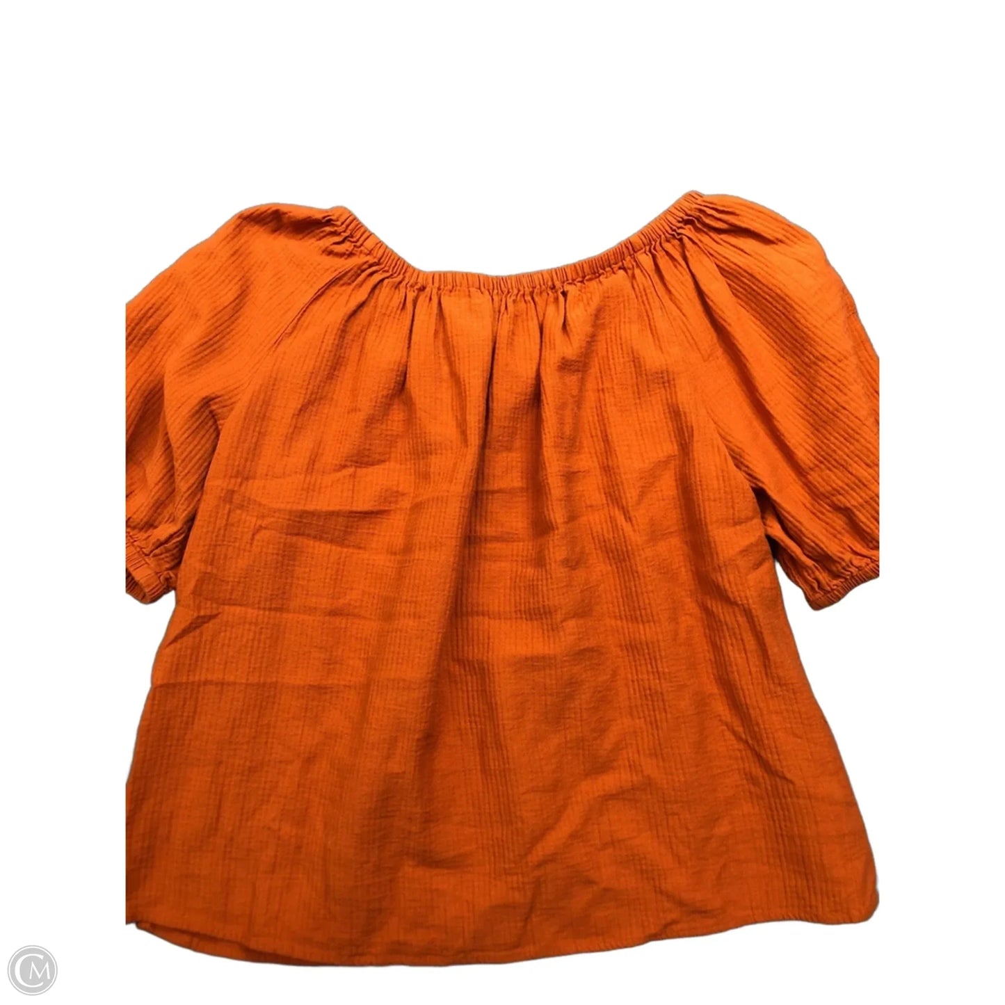 Top Short Sleeve By Loft In Orange, Size: M