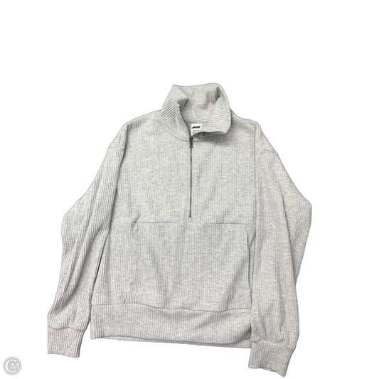 Athletic Sweatshirt Collar By Avia In Grey, Size: M