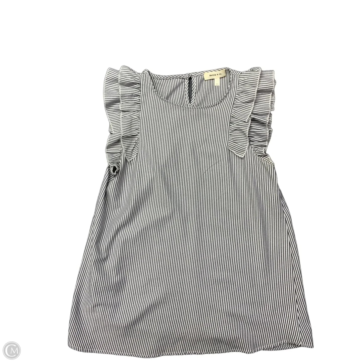 Top Short Sleeve By Hailey & Co In Striped Pattern, Size: S
