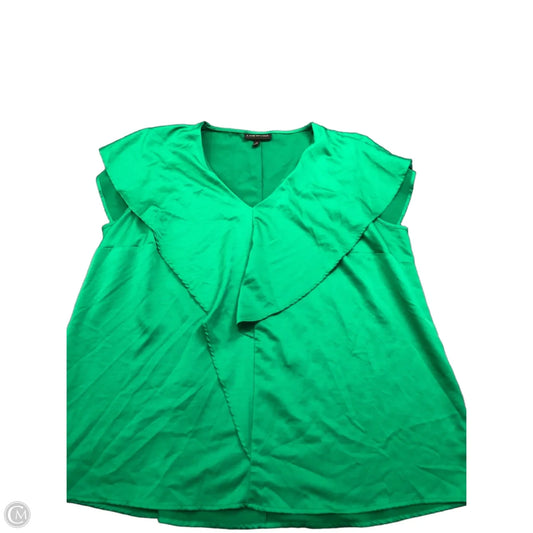 Blouse Short Sleeve By Lane Bryant In Green, Size: 18