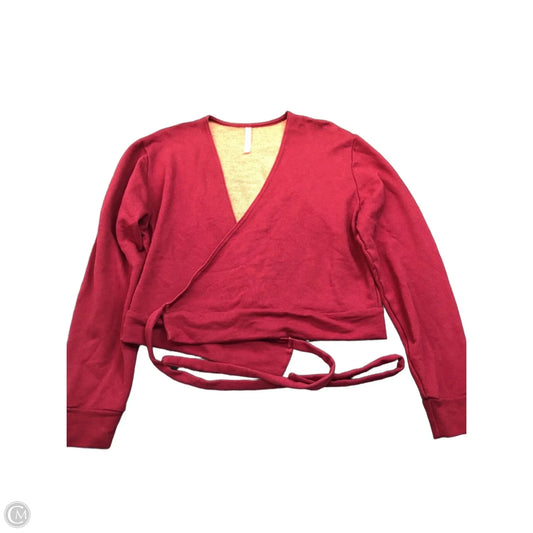Athletic Top Long Sleeve Crewneck By Fabletics In Red, Size: Xxl