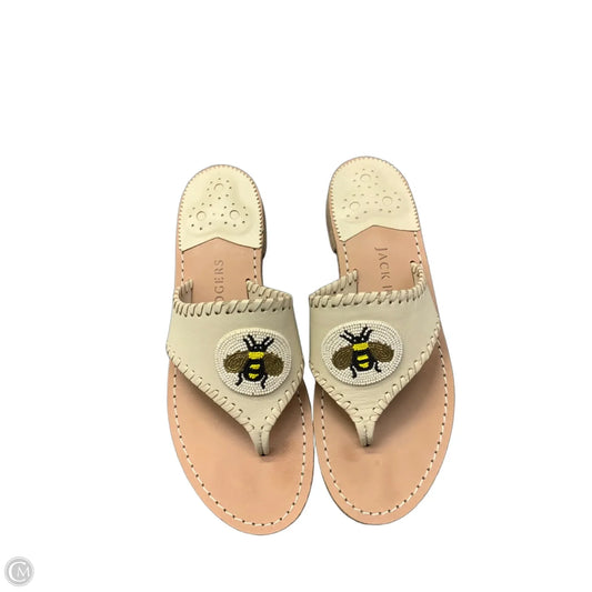 Sandals Flats By Jack Rogers In Cream, Size: 8.5