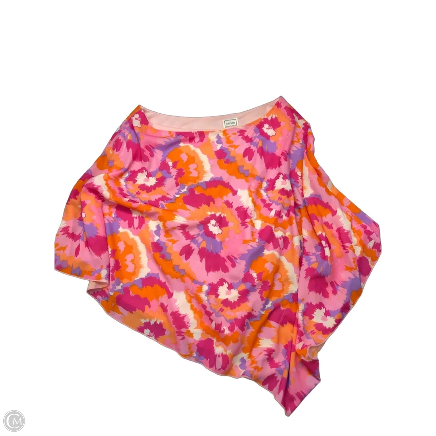 Top Long Sleeve By Clothes Mentor In Orange & Pink, Size: M