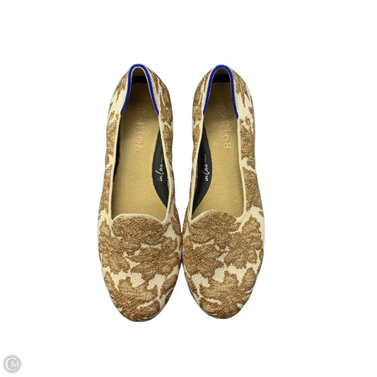 Shoes Flats By Rothys In Gold & Tan, Size: 7.5
