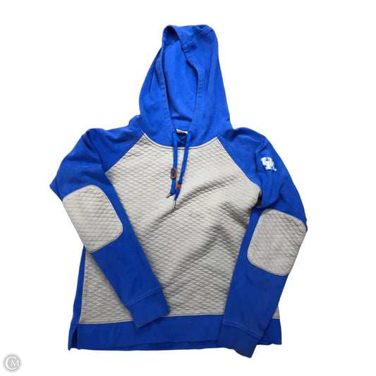 Sweatshirt Hoodie By Columbia In Blue & Grey, Size: S