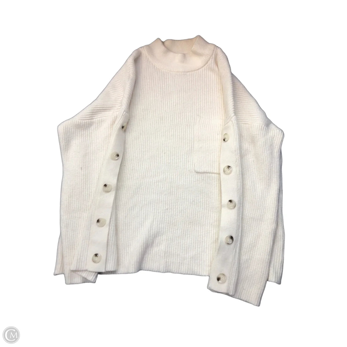 Sweater By Clothes Mentor In Cream, Size: L