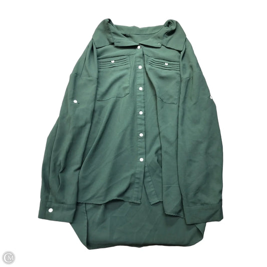 Top Long Sleeve By Shein In Green, Size: Xl