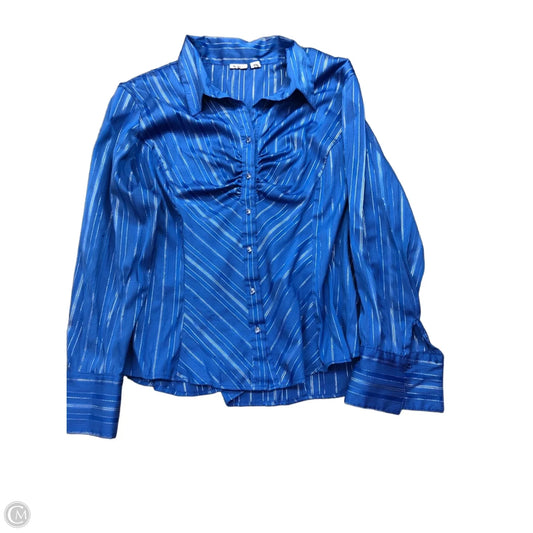 Top Long Sleeve By Cato In Blue, Size: 3x