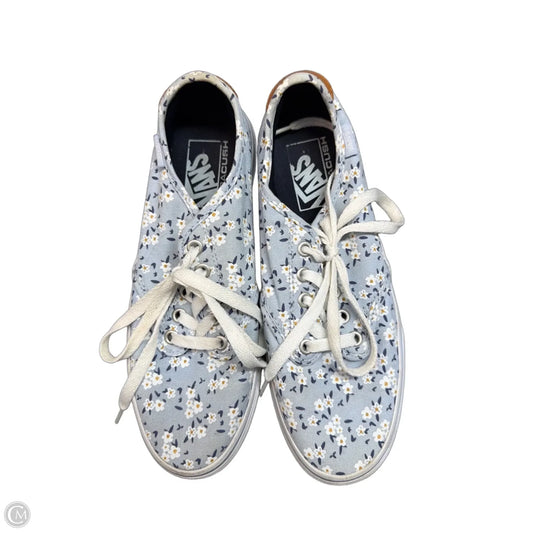 Shoes Sneakers By Vans In Blue & White, Size: 7.5