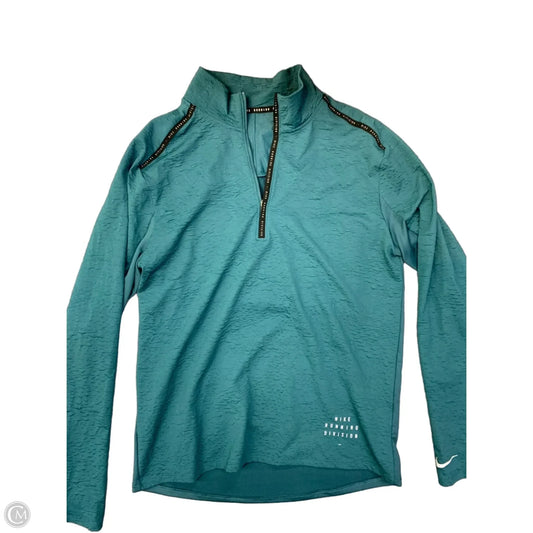 Athletic Top Long Sleeve Collar By Clothes Mentor In Aqua, Size: M