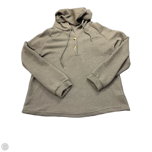Sweatshirt Hoodie By Clothes Mentor In Grey, Size: M
