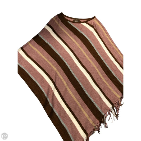 Poncho By Kerisma In Brown & Pink, Size: Osfm