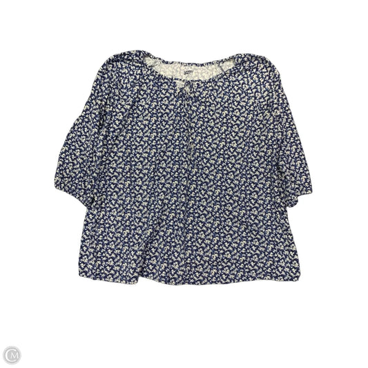 Top Long Sleeve By Lands End In Blue, Size: 3x