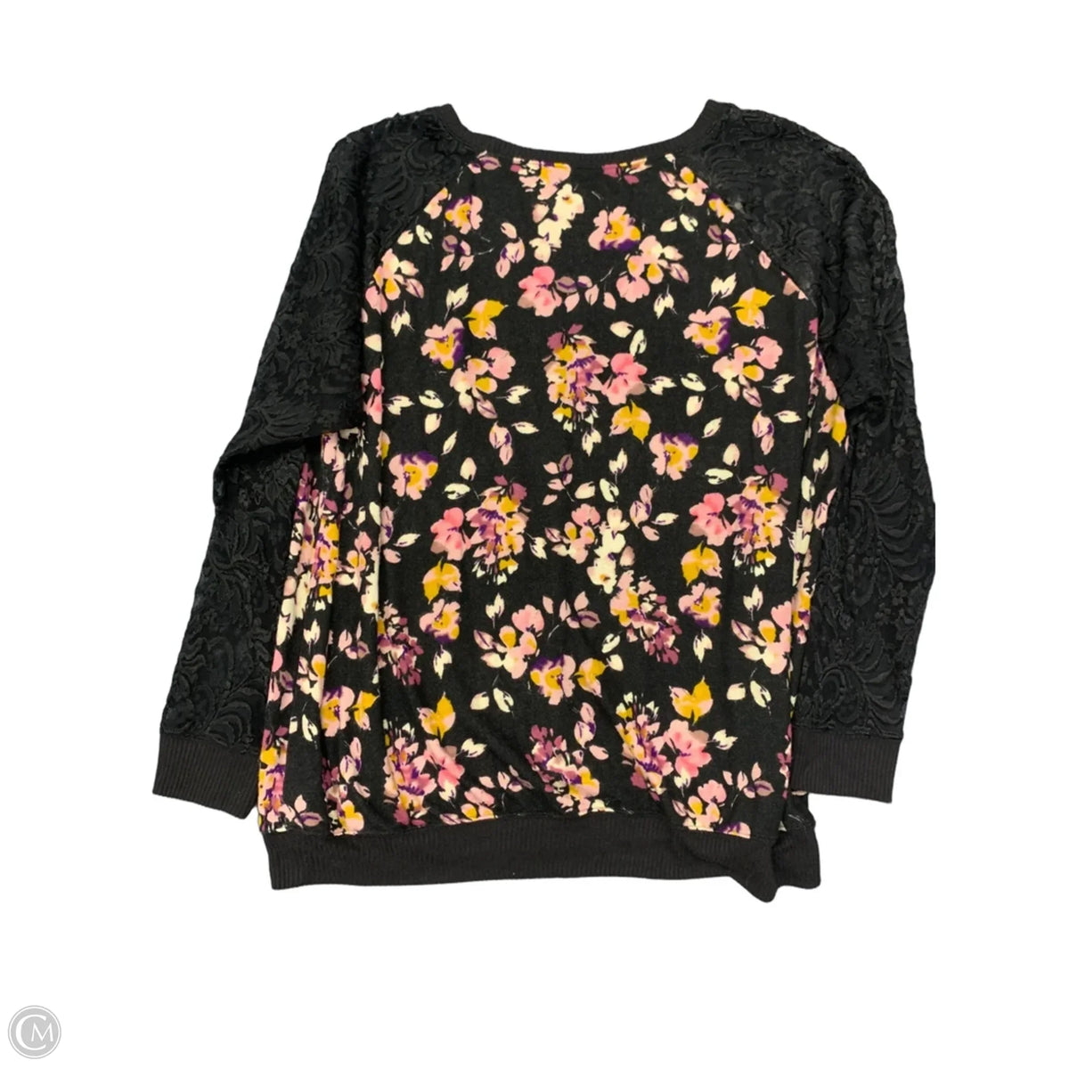 Top Long Sleeve By Torrid In Black & Pink, Size: 3x