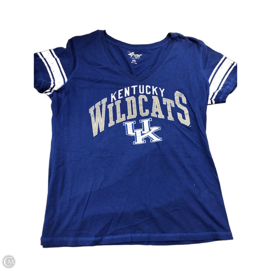 Top Short Sleeve By Clothes Mentor In Blue, Size: 2x