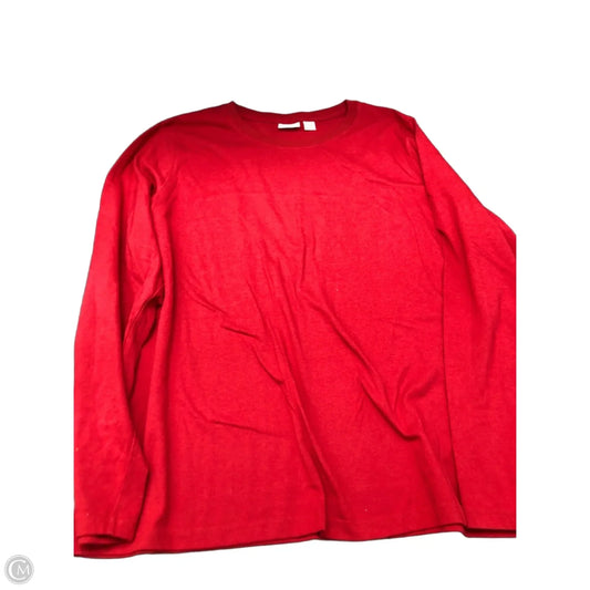 Top Long Sleeve By Cato In Red, Size: 2x