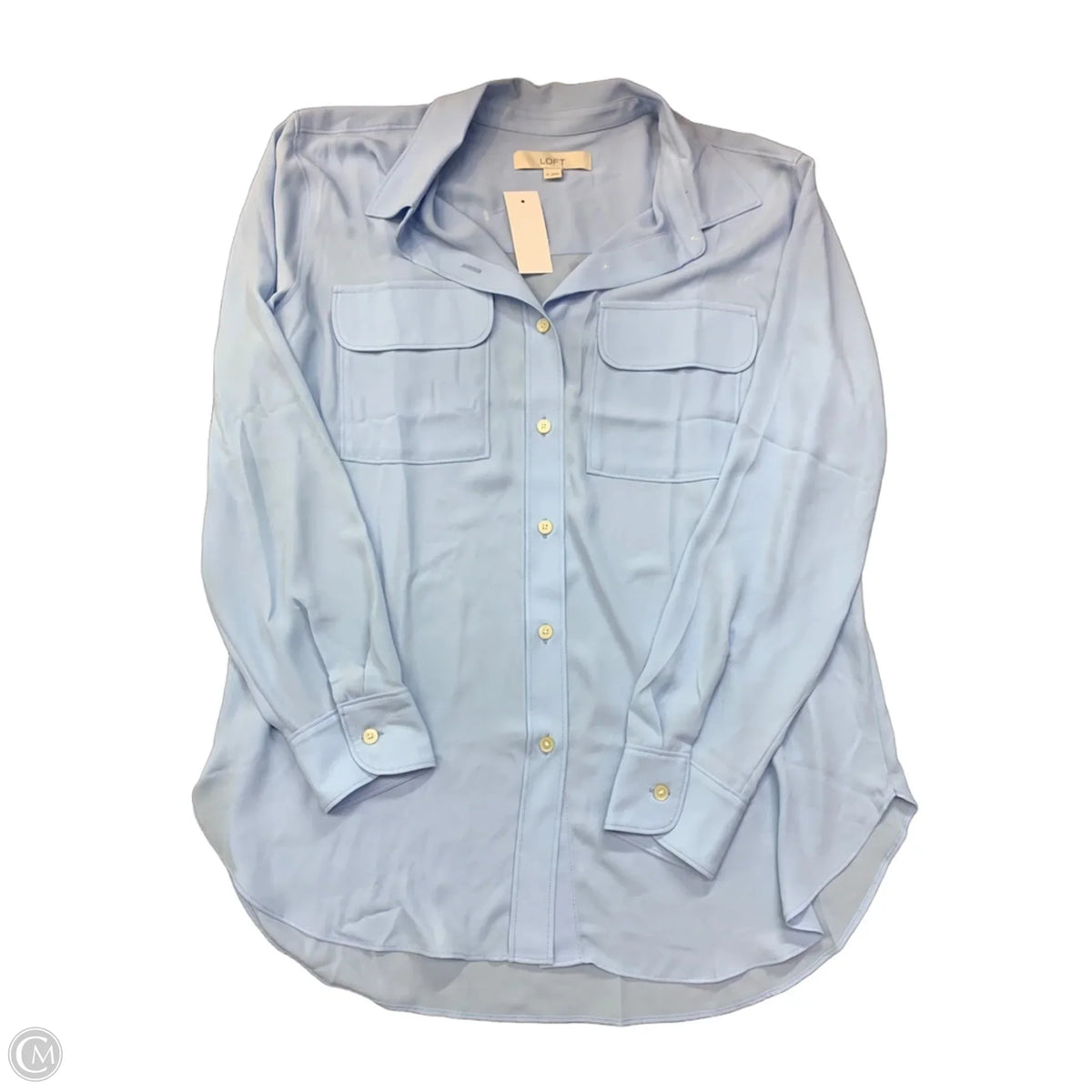 Top Long Sleeve By Loft In Blue, Size: M