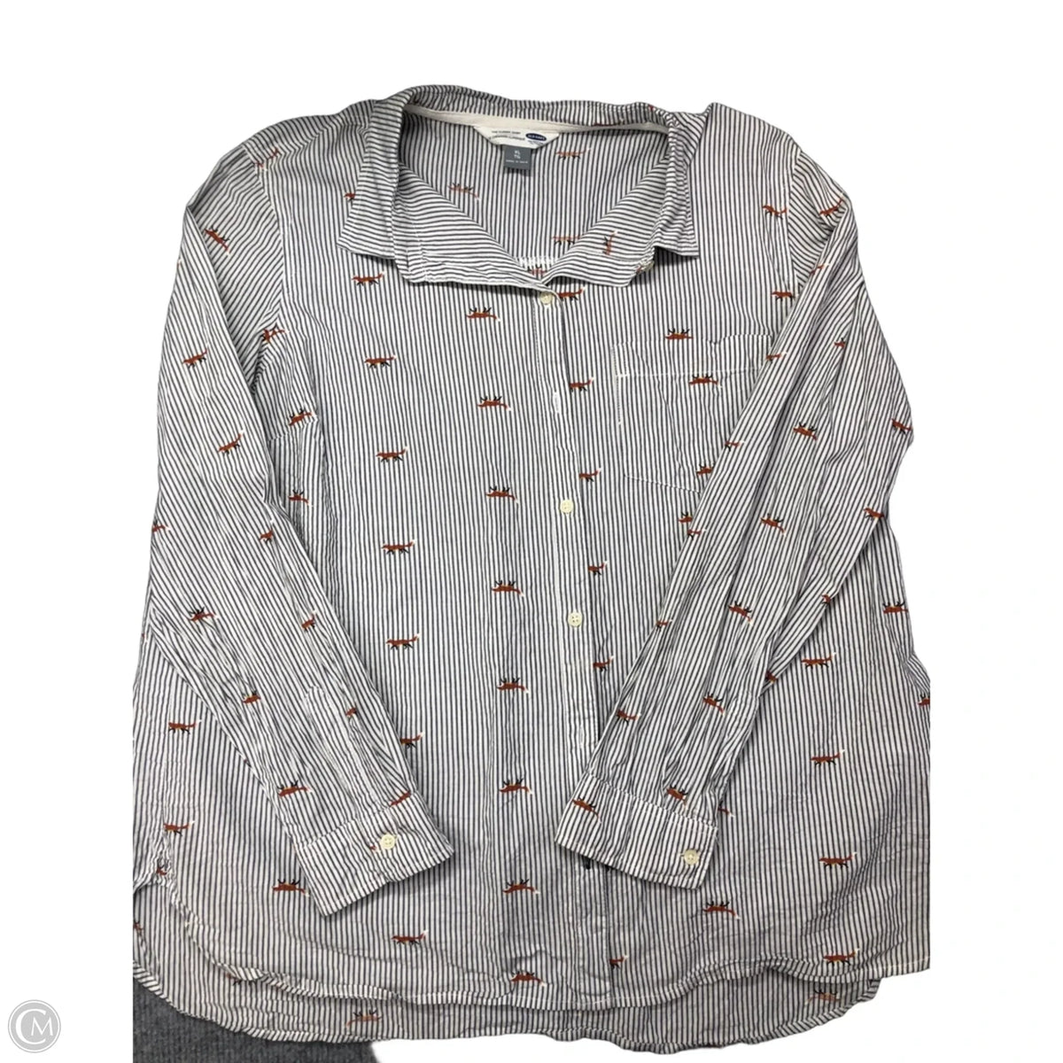 Top Long Sleeve By Old Navy In Striped Pattern, Size: Xl