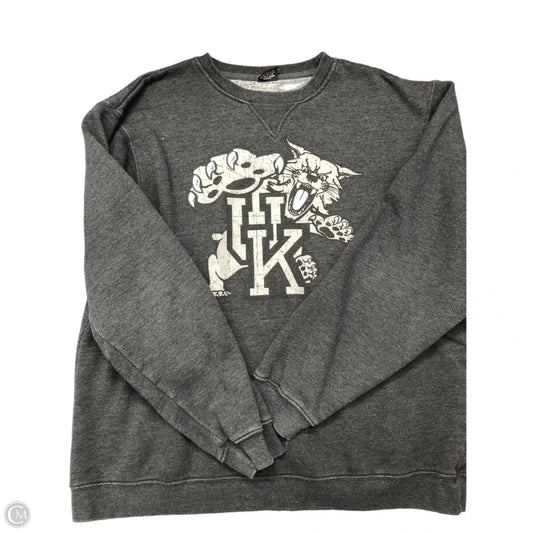 Sweatshirt Crewneck By Top Of The World In Grey, Size: L