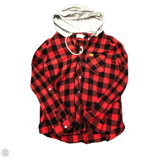 Top Long Sleeve By Simply Southern In Black & Red, Size: Xxl
