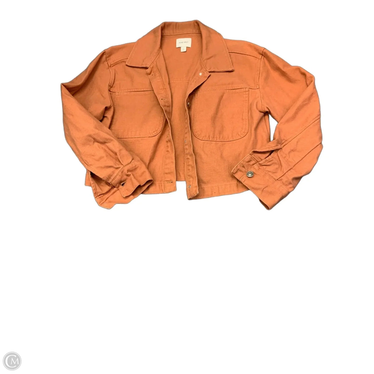 Jacket Denim By Nine West In Orange, Size: M