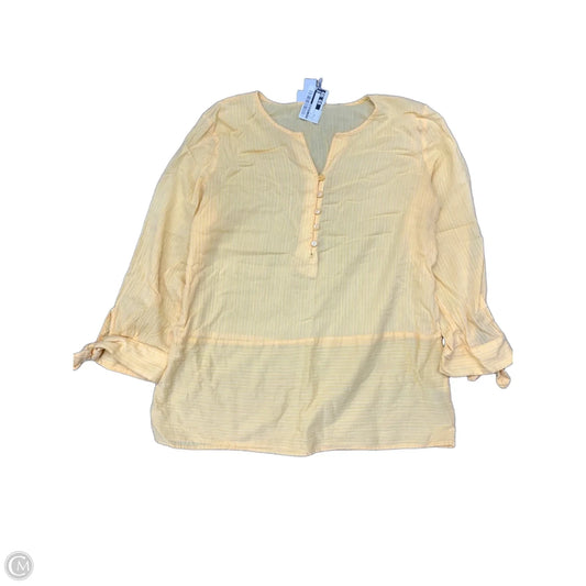 Top Long Sleeve By Liz Claiborne In Yellow, Size: Xs