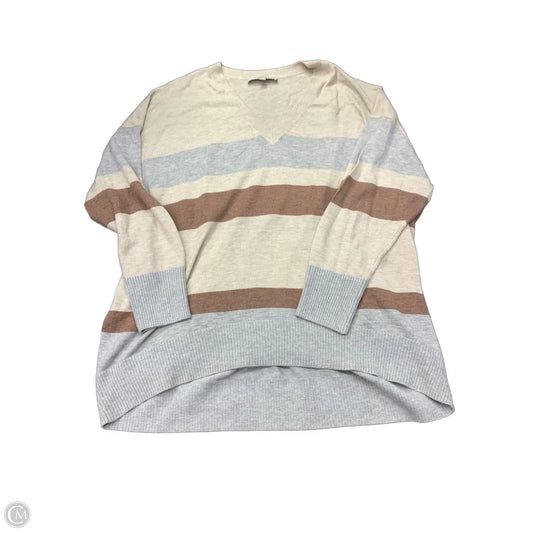 Sweater By Loft In Grey & Tan, Size: Xl