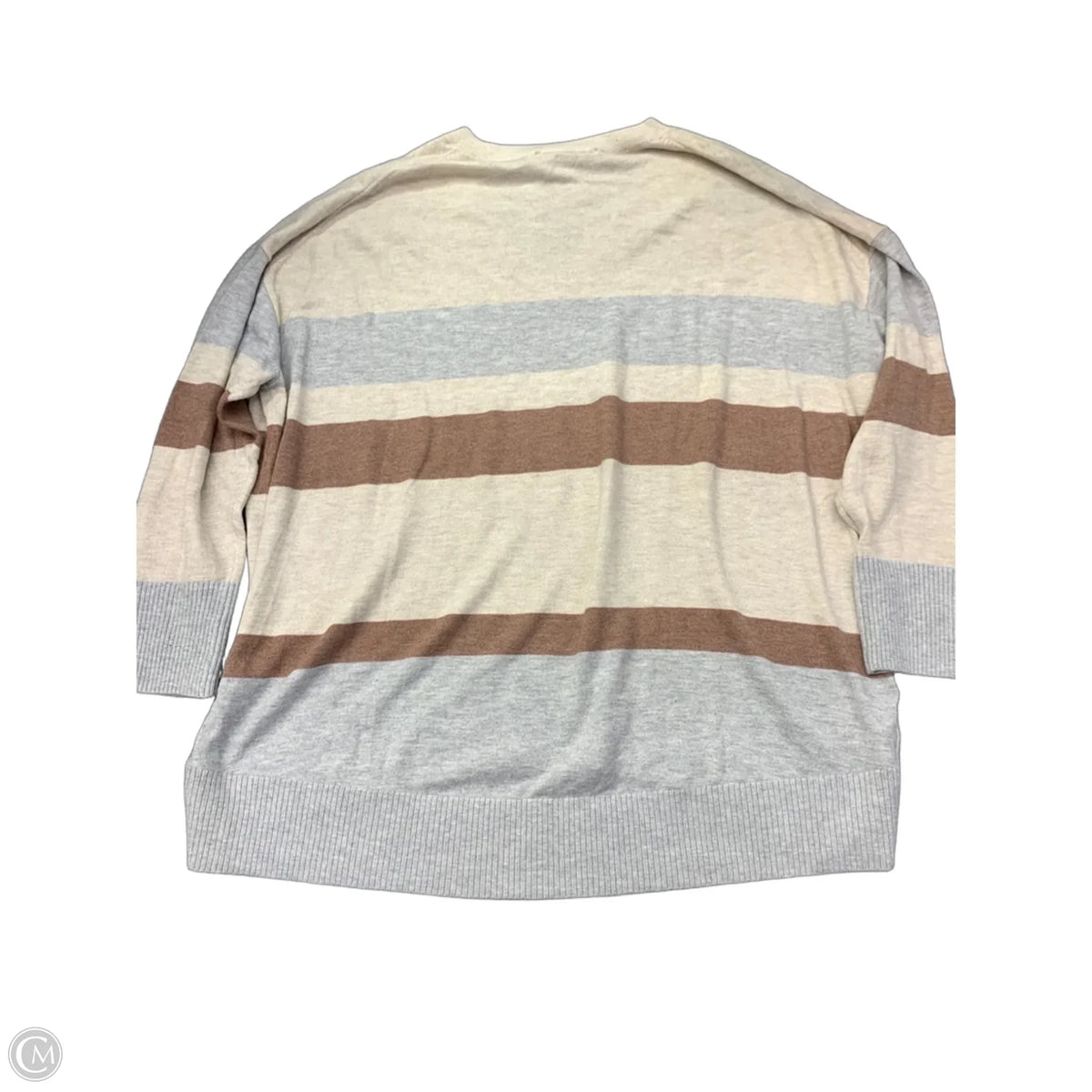 Sweater By Loft In Grey & Tan, Size: Xl