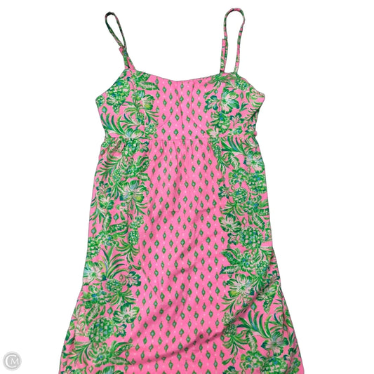 Dress Designer By Lilly Pulitzer In Green & Pink, Size: M