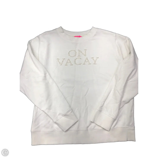 Sweatshirt Designer By Lilly Pulitzer In White, Size: M