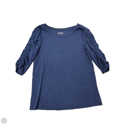 Top 3/4 Sleeve Designer By Lilly Pulitzer In Blue, Size: M