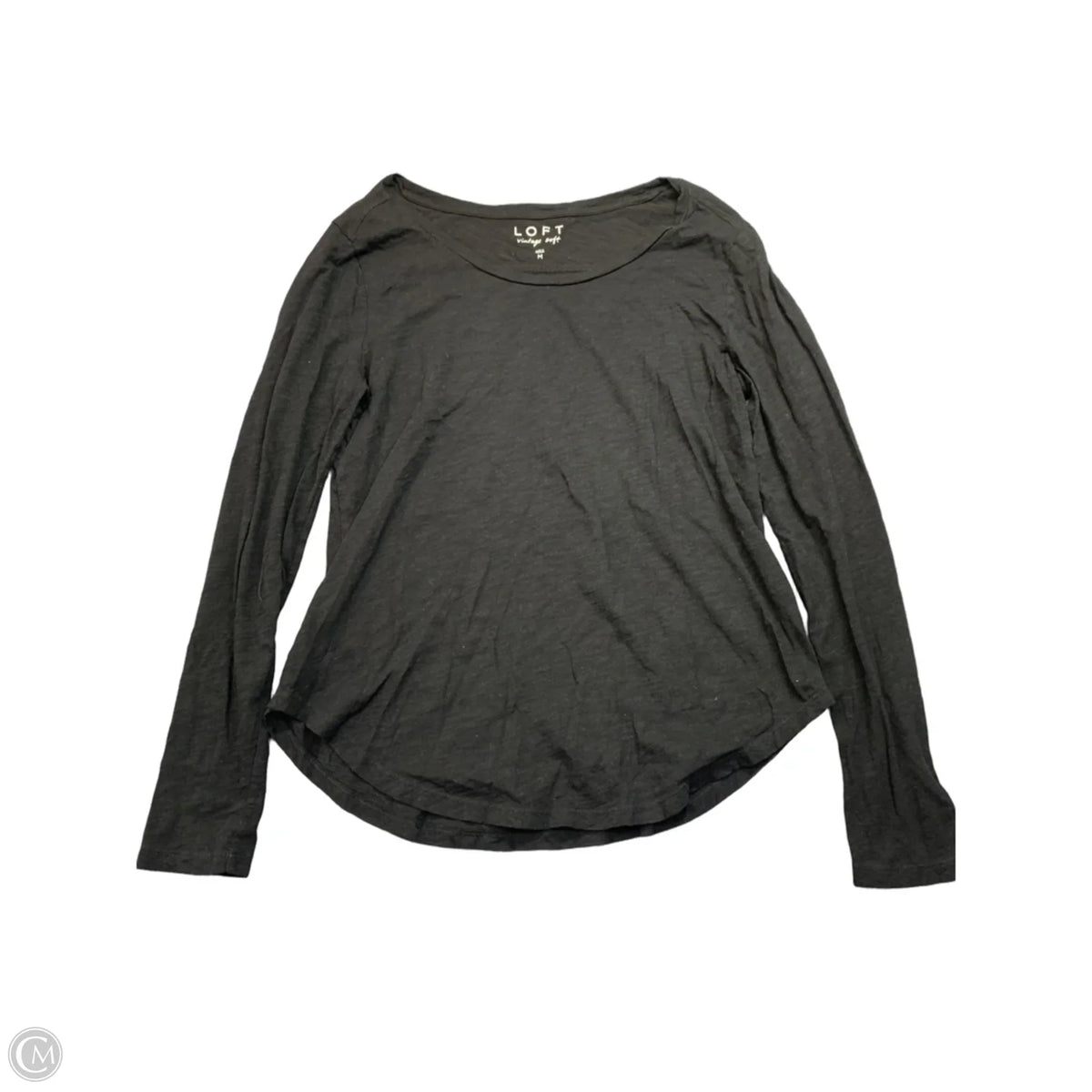 Top Long Sleeve By Loft In Black, Size: M