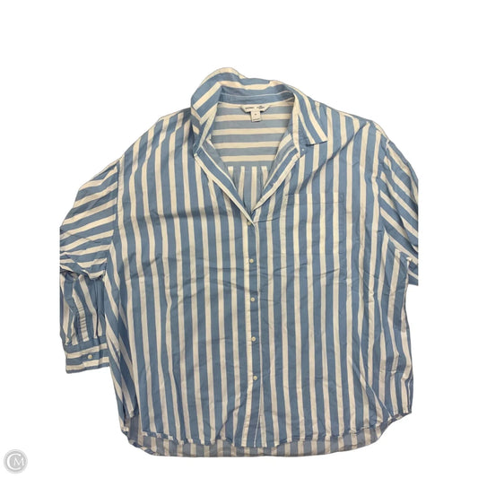 Top Long Sleeve By Old Navy In Blue & White, Size: Xl