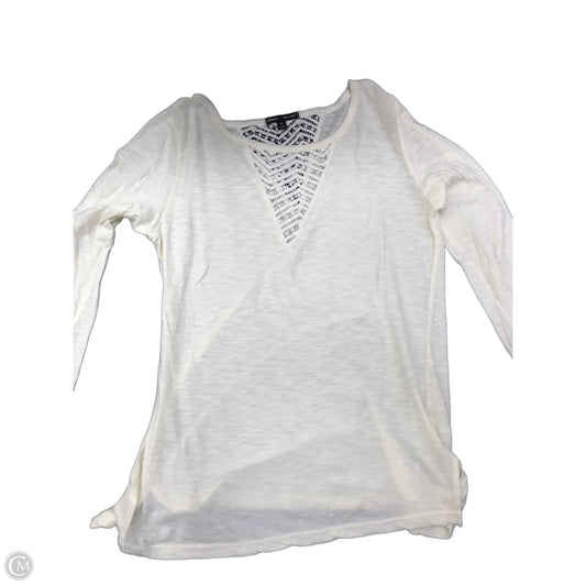 Top Long Sleeve By Threads 4 Thought In Cream, Size: M