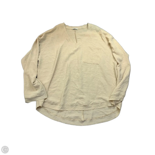 Top Long Sleeve By Jodifl In Tan, Size: S