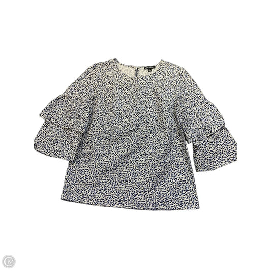 Top Long Sleeve By J. Crew In Blue & White, Size: 4